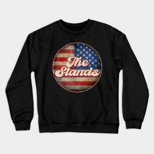 American Flag Personalized Stands Proud Name Birthday Crewneck Sweatshirt